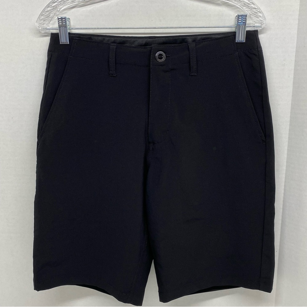 Volcom Size 28 Surf N Turf Hybrid Black Shorts 4 Way Stretch Mesh Pockets Casual